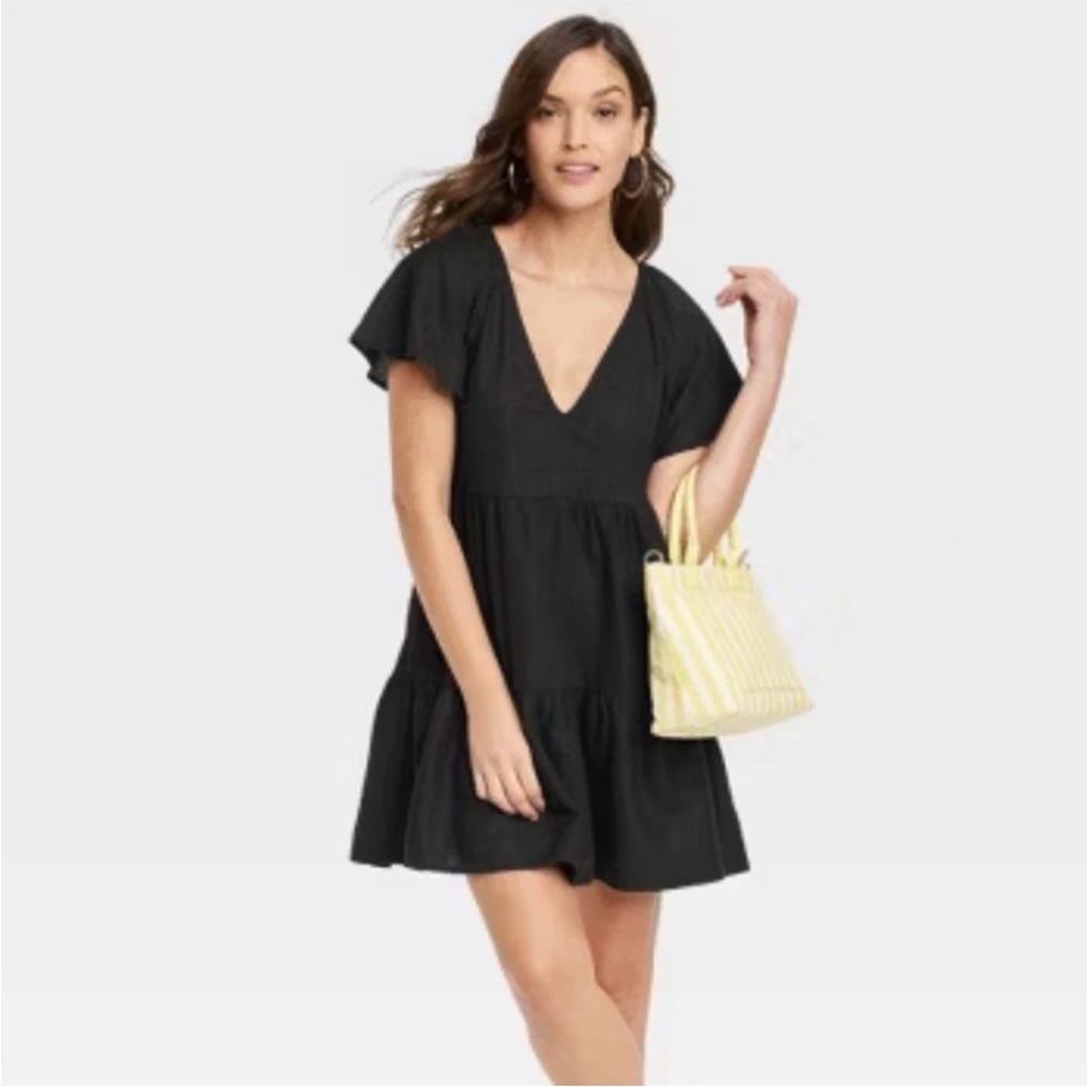 Black V-Neck Dress